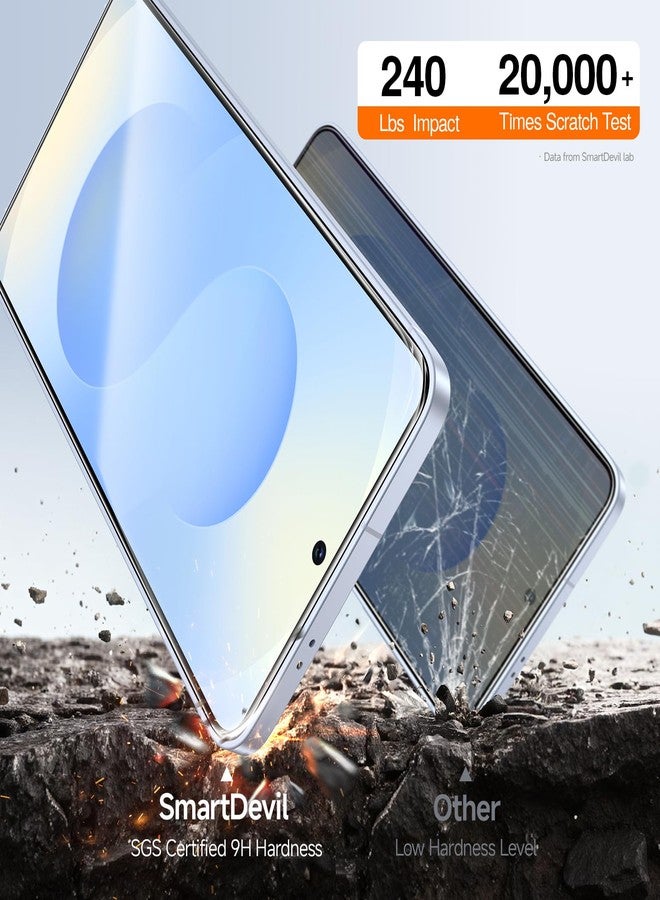 SMARTDEVIL [3 Pack for Galaxy S25 Screen Protector, Finger Print Reader Compatible, Dust-Free & Bubble-Free Box, Clear 9H Tempered Glass Film, Fast & Easy Installation - Image 4