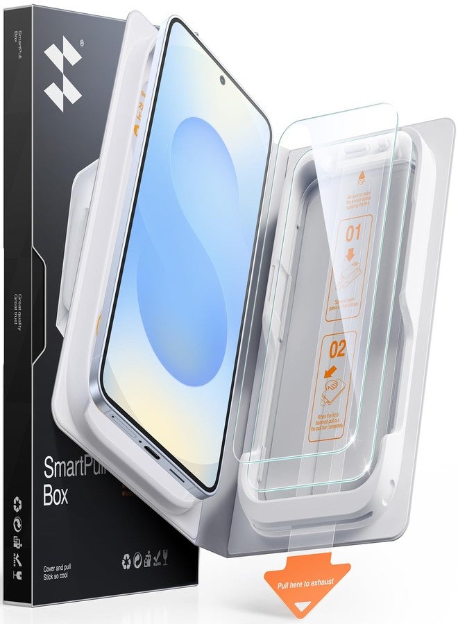 SMARTDEVIL [3 Pack for Galaxy S25 Screen Protector, Finger Print Reader Compatible, Dust-Free & Bubble-Free Box, Clear 9H Tempered Glass Film, Fast & Easy Installation - Image 1