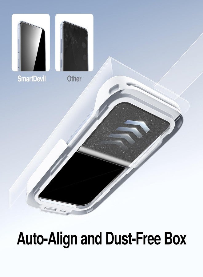 SMARTDEVIL [3 Pack for Galaxy S25 Screen Protector, Finger Print Reader Compatible, Dust-Free & Bubble-Free Box, Clear 9H Tempered Glass Film, Fast & Easy Installation - Image 3