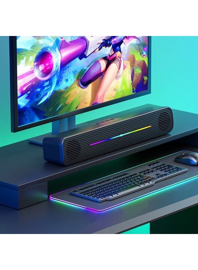 جاما مكبر صوت GT-317 للألعاب مزود بإضاءة RGB يعمل بمنفذ USB للكمبيوتر. - Image 1