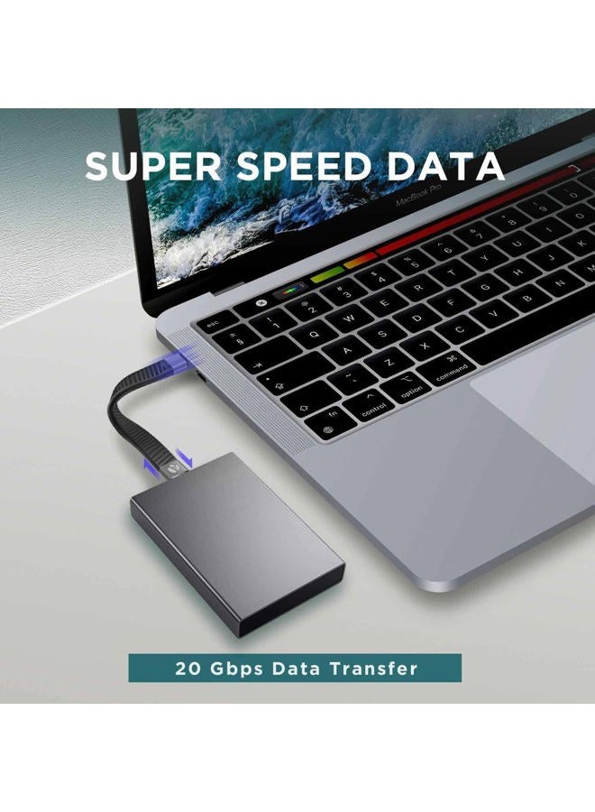 AFTERPLUG A Short USB3 Cable [20Gbps, 5 inch], 100W USB C to USB C Charger for External SSD, MacBook Pro/Air, iPad Pro, iPhone 15, Plus, Pro, Pro Max, Nintendo Switch, Power Bank - Image 4