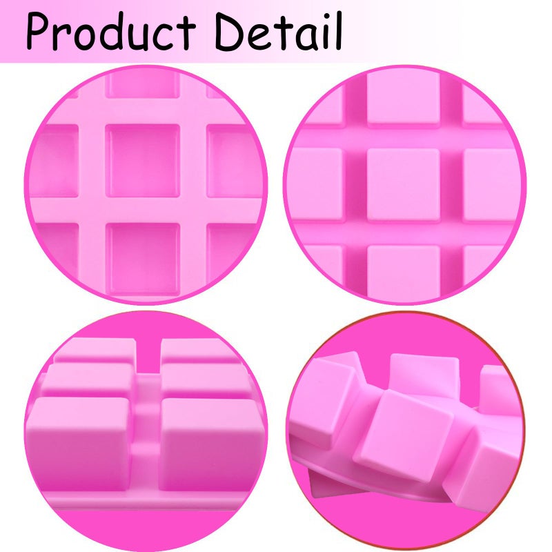 BZIDII Wax Melts Molds Siliconeï¼Œ3 Pcs 12-Cavities Square Silicone Molds for Scented Soy Wax Melts,Candle Making,Baking Chocolate Truffles,Candy, Jelly,Ice Cube Tray - Image 4