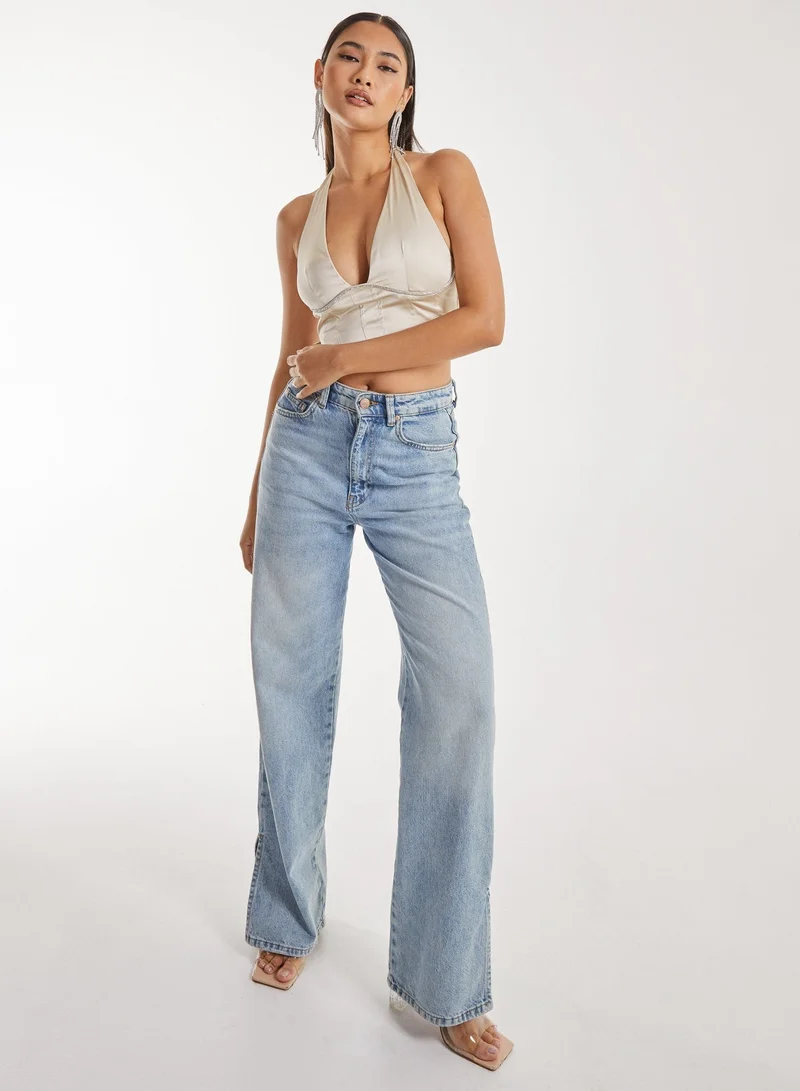 Pink Vanilla Diamante Halter Neck Top