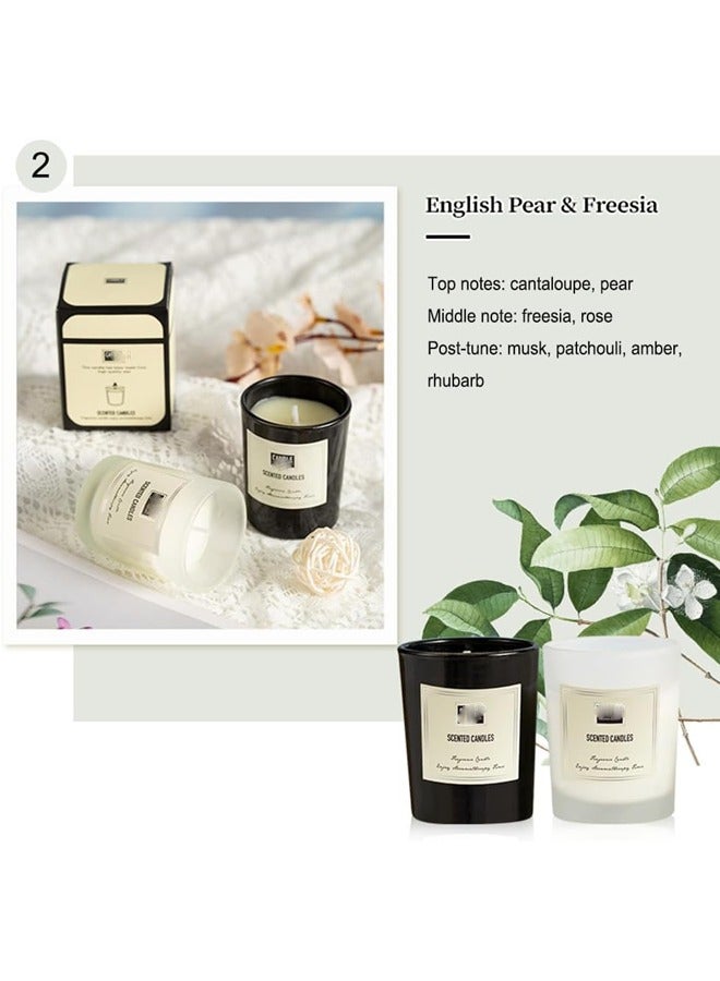 general Scented Candles Gift Set,Travel Candle Portable Relaxing Aromatherapy Candle Smokeless with Natural Soy Wax, Various Fragrances Jar Candles for Bath Yoga Sleep Ramadan Gifts (Fruit fragrance suit) - Image 4