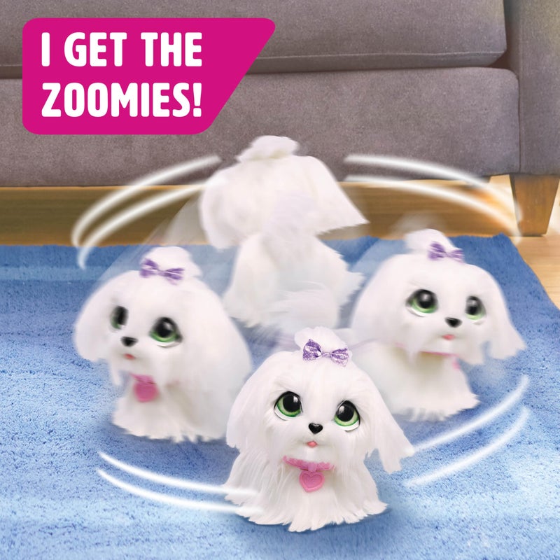 FurReal GoGo Walkinâ€™ Pup Maltese Interactive Toy, 9-inch Realistic Plush Dog, Kids Toys for Ages 4 Up by Just Play - Image 3