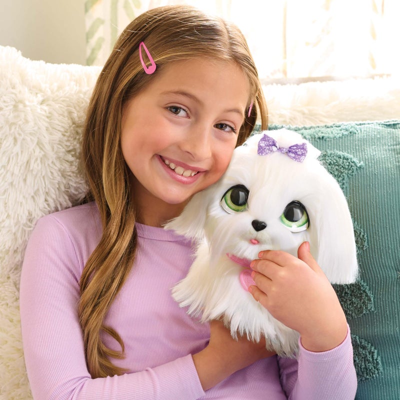 FurReal GoGo Walkinâ€™ Pup Maltese Interactive Toy, 9-inch Realistic Plush Dog, Kids Toys for Ages 4 Up by Just Play - Image 2
