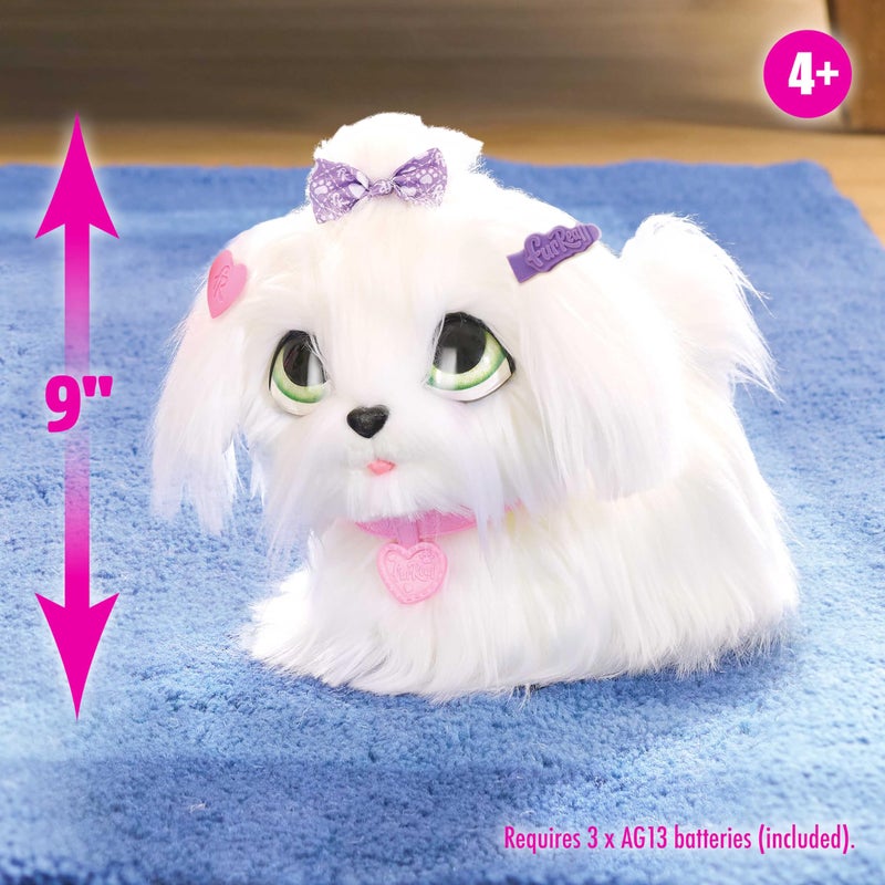 FurReal GoGo Walkinâ€™ Pup Maltese Interactive Toy, 9-inch Realistic Plush Dog, Kids Toys for Ages 4 Up by Just Play - Image 4