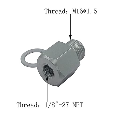 Yemtuls Metric M16-1.5 to 1/8 NPT Oil Pressure Sensor Adapter Design for LS1 LM7 LR4 LQ4 LS6 L59 LQ9 LM4 L33 LS2 LH6 L92 L76 LY2 LY5 LY6 LC9 LFA LH8 LMG LS3 L98 L9H L20 L94 LZ1 L99 L96 LC8 L77 551172 - Image 2