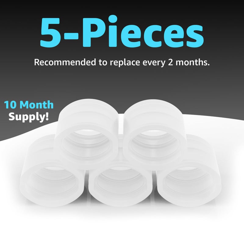Jmoe USA Jmoe USA Replacement Silicone Mouthpieces Replacements for LifeStraw Go Water Filter Bottle | 5-Pack | BPA Free, Food-Grade, & Soft Silicone | Silicone Caps for LifeStraw Go Lid  - Image 4