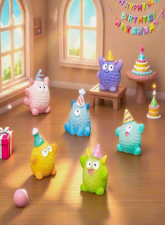 ARUNA DECOR Miniature Cute Monster Figurines Set of 6 – Resin Cartoon Characters for Fairy Garden Decor, Dollhouse Accessories, Desk Decor & Kids Gift Set - Image 1