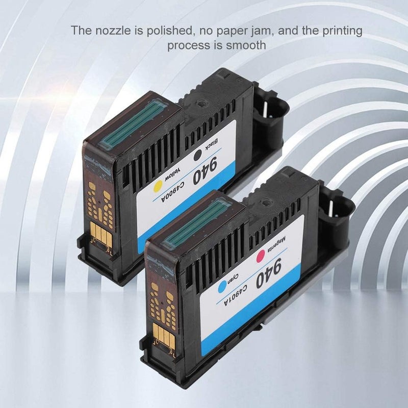Zerone Ink Cartridges Replacement Print Head Compatible for Officejet 940 C4900A C4901A 8000 8500 Series(CMYK) - Image 3