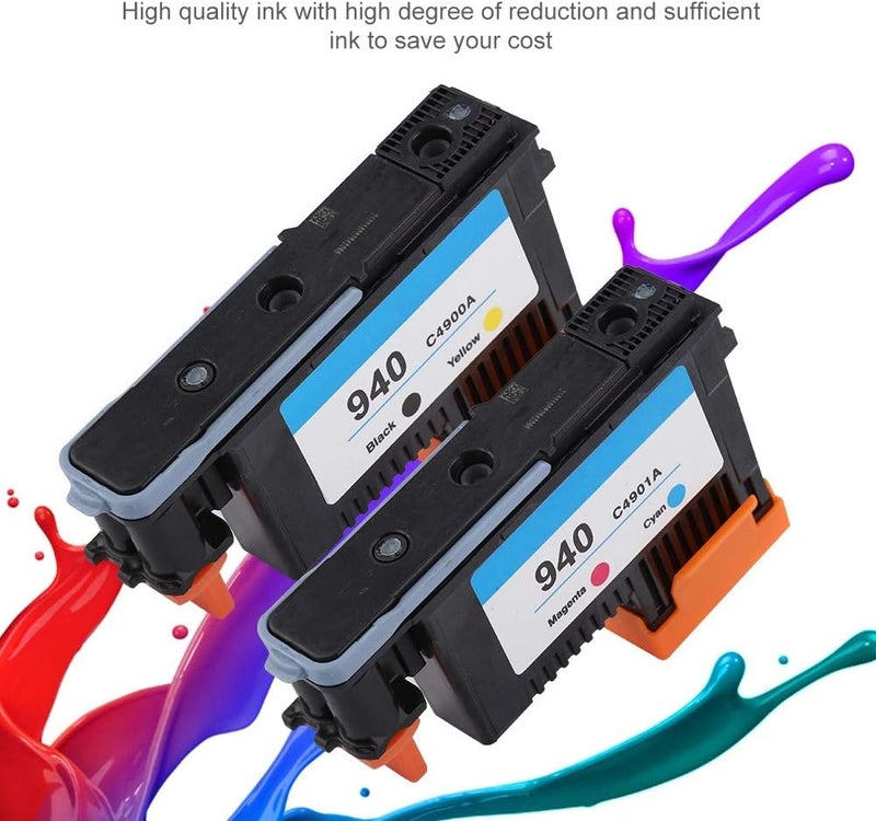 Zerone Ink Cartridges Replacement Print Head Compatible for Officejet 940 C4900A C4901A 8000 8500 Series(CMYK) - Image 5