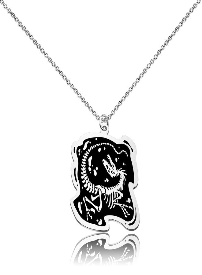 WUSUANED Funny Dinosaur Skeleton Necklace Raptor Skeleton Jewelry Velociraptor Gift Raptor Dinosaur Gift Dinosaur Lover Gifts - Image 1