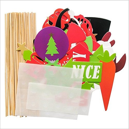 BinaryABC Christmas Party Photo Booth Props for Party Decoration (28PCS) - Image 3
