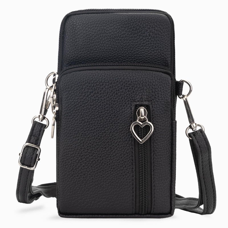 JANKS Small Crossbody Bags for Women Leather Mini Cell Phone Purses with Crossbody Strap Phone Wallet Shoulder Bag Handbag Arm Bag - Image 1
