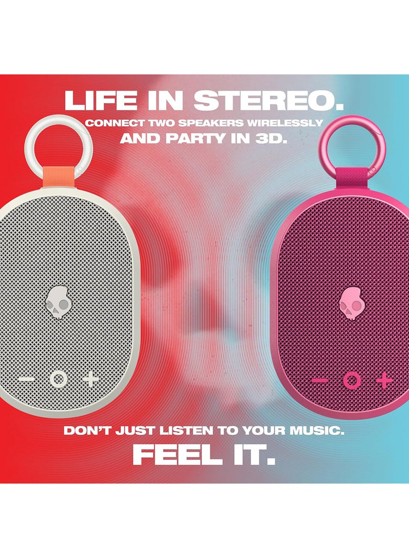 Skullcandy Kilo Compact Wireless Bluetooth Speaker - IPX7 Waterproof Mini Bluetooth Speaker with 24 Hour Battery, Downward Firing Passive Radiator, and True Wireless Pairing - Perfect for Outdoor White - Image 5