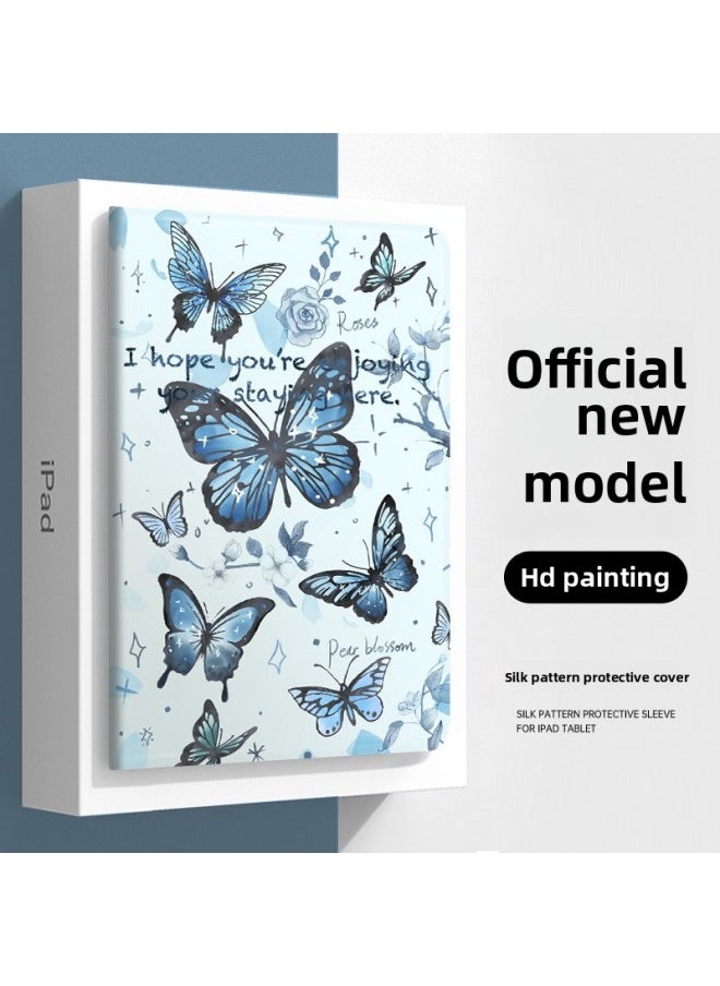 Generic - Vivopad2 Protective Case IQOOpad With Pen Slot Vivopad Protective Case 2023 Leather Case VIVO-color:Book Style [phantom Ice Butterfly]-Applicable Models:IQOO Pad ( 12.1inch ) - Image 1