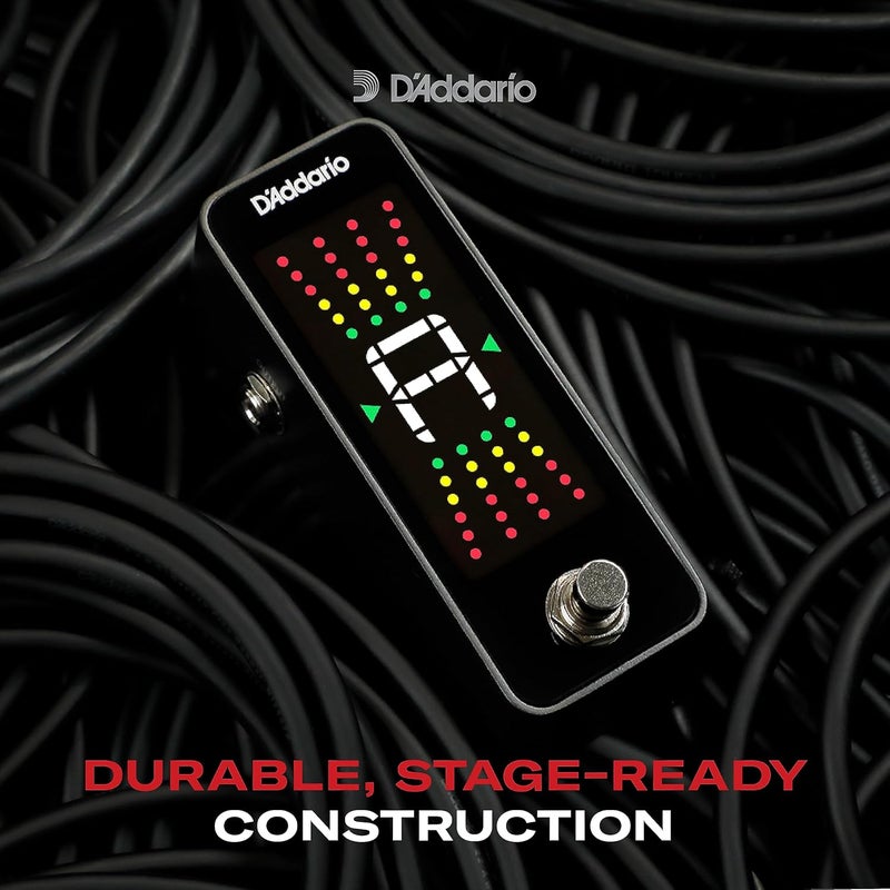 Planet Waves D'Addario Accessories Guitar Tuner Pedal Plus - Chromatic Tuner for Electric Guitars, Bass Guitars and More - Fast and Accurate with True Bypass - Full Color Display with Programmable Countdown Timer - Image 4