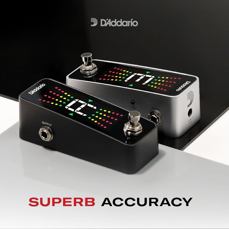 Planet Waves D'Addario Accessories Guitar Tuner Pedal Plus - Chromatic Tuner for Electric Guitars, Bass Guitars and More - Fast and Accurate with True Bypass - Full Color Display with Programmable Countdown Timer - Image 2