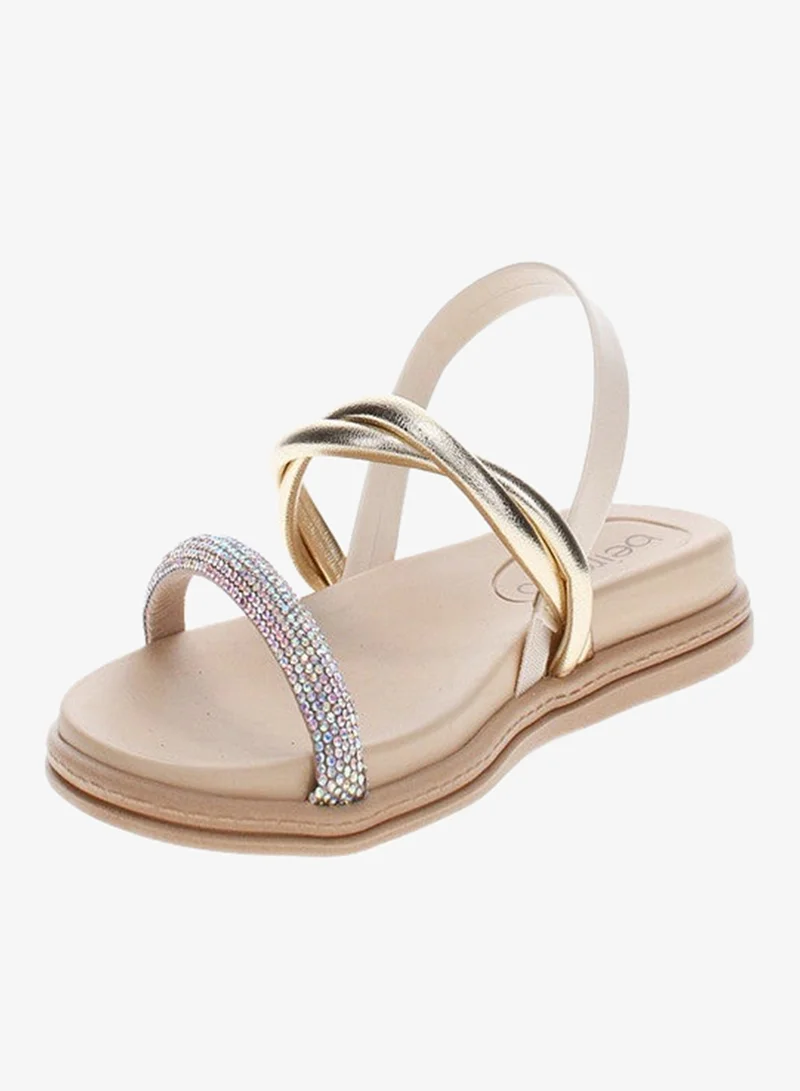 Beira Rio Cream Flat Sandals for Women – Stylish Ladies Flat Sandals & Comfortable Flat Slippers for Women | Best Price UAE
