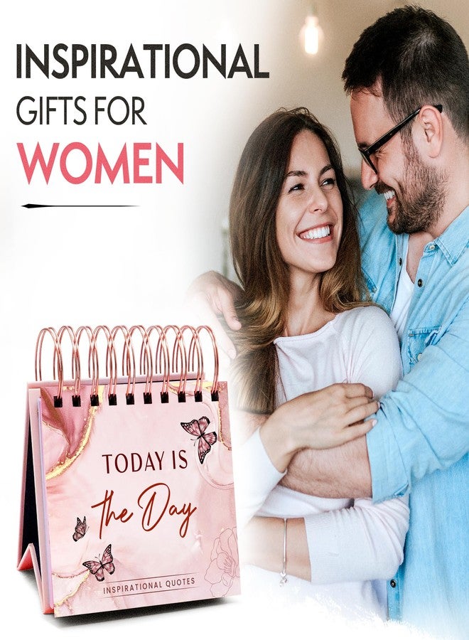 BRAVEBUG Motivational Gifts For Women, Coworkers - Inspirational Gifts for Coworkers, Leaders - Office Desk Accessories for Women, Office Gifts - Birthday Gifts, Daily Affirmations For women Flip Calendar - Image 2