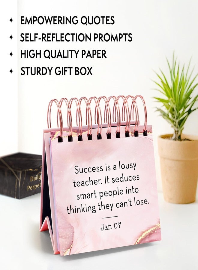 BRAVEBUG Motivational Gifts For Women, Coworkers - Inspirational Gifts for Coworkers, Leaders - Office Desk Accessories for Women, Office Gifts - Birthday Gifts, Daily Affirmations For women Flip Calendar - Image 3