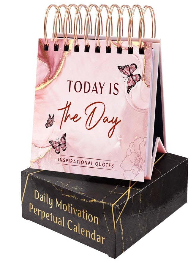 BRAVEBUG Motivational Gifts For Women, Coworkers - Inspirational Gifts for Coworkers, Leaders - Office Desk Accessories for Women, Office Gifts - Birthday Gifts, Daily Affirmations For women Flip Calendar - Image 1