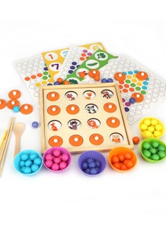 Generic 2-in-1 Wooden Board Clip Beads Matching Game Puzzles – Shape and Color Sort Toy, Educational Beaded Puzzle, Memory Game for Kids, Interactive Learning Toy, Fine Motor Skills, Cognitive Fun  - Image 3