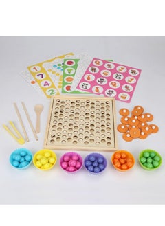 Generic 2-in-1 Wooden Board Clip Beads Matching Game Puzzles – Shape and Color Sort Toy, Educational Beaded Puzzle, Memory Game for Kids, Interactive Learning Toy, Fine Motor Skills, Cognitive Fun  - Image 4