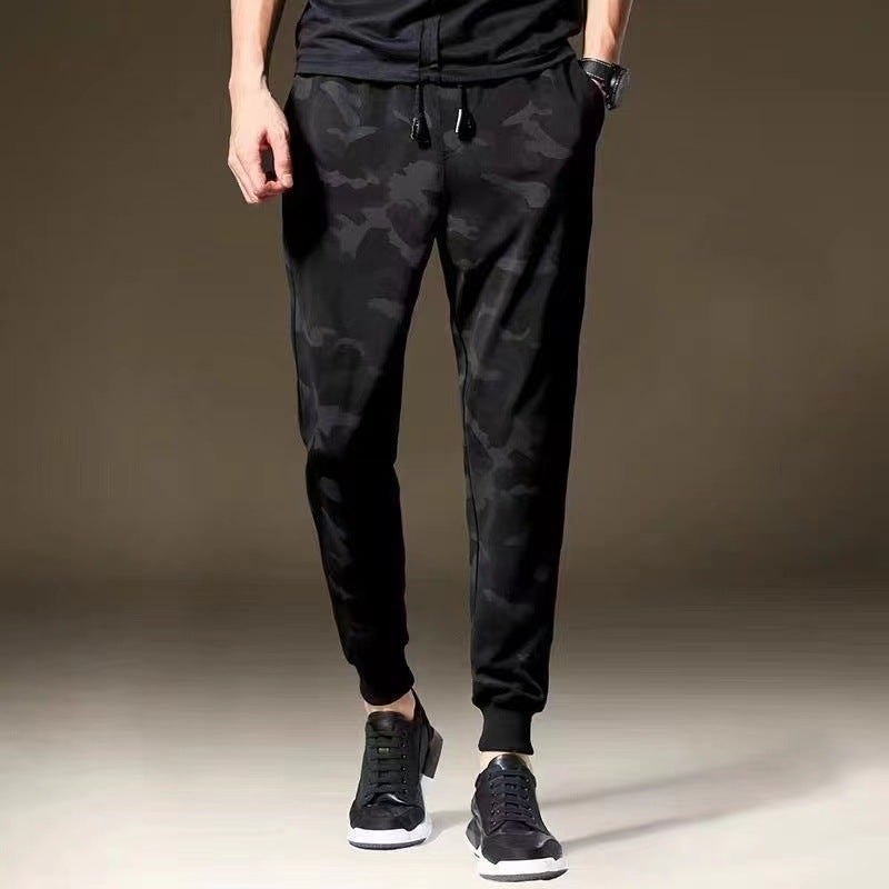 Summer Slim Camo Cargo Pants Breathable Elastic Men Camouflage Pants 