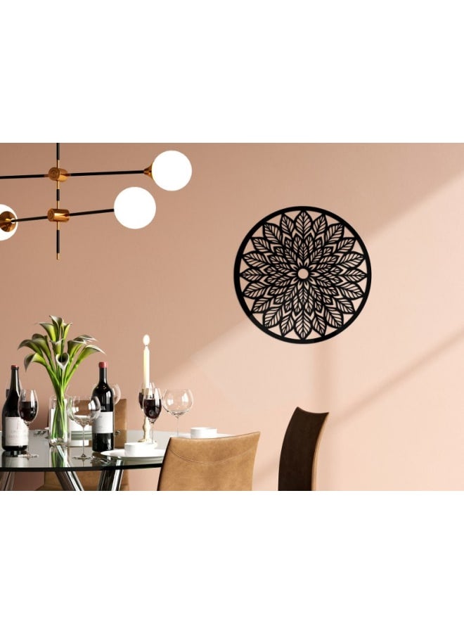 هوم جاليري لوحة جدارية خشبية من ماندالا أزهار الغابة - Image 3