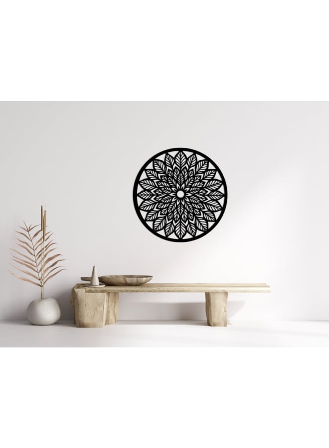 هوم جاليري لوحة جدارية خشبية من ماندالا أزهار الغابة - Image 2