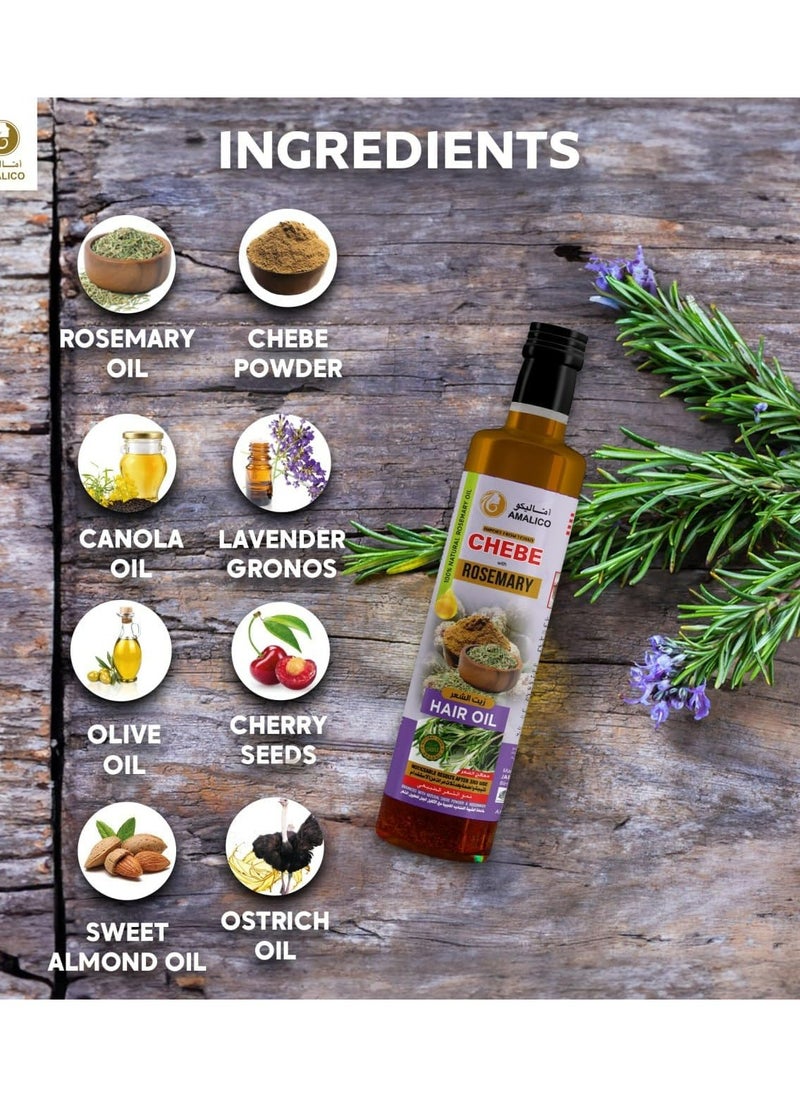 AMALICO - Hair Oil Chebe With Rosemary 250 ml - Image 1
