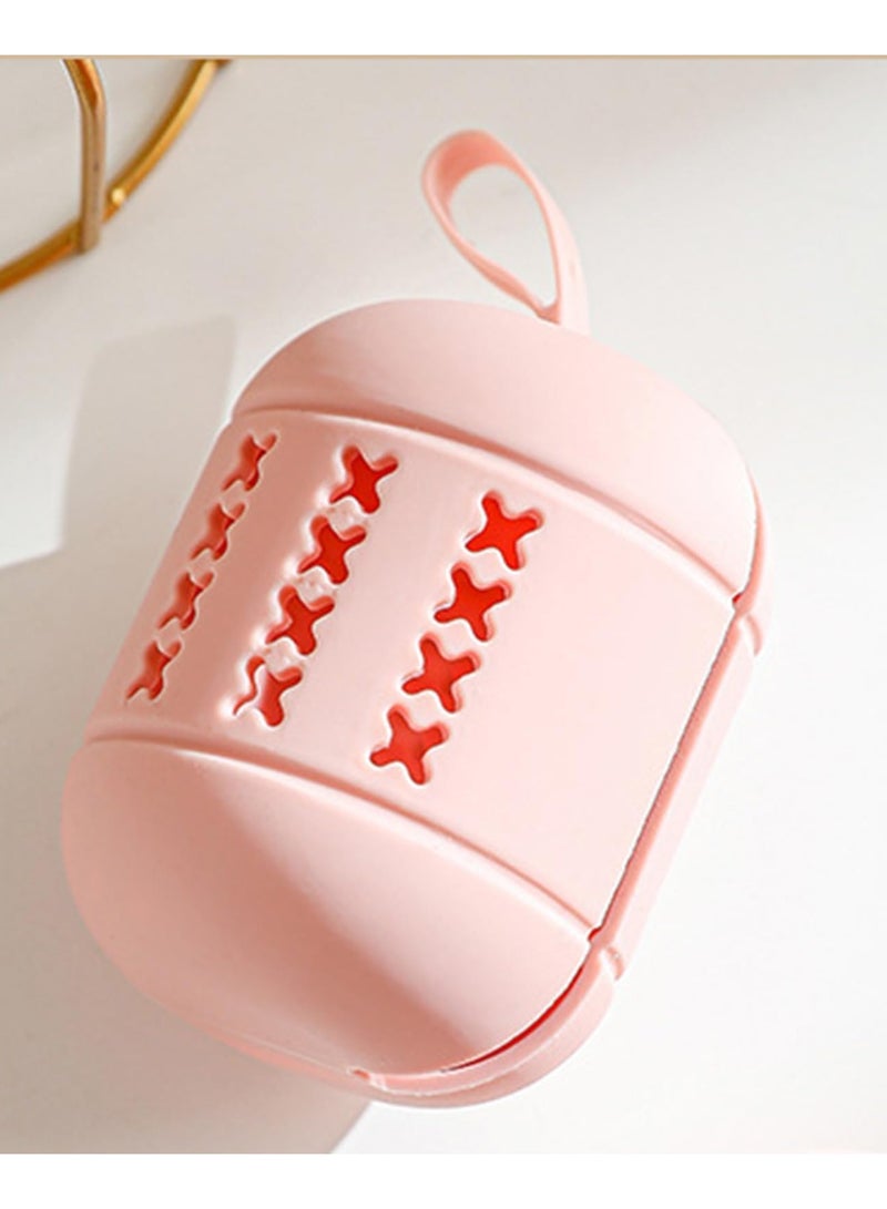 Cosmetic Sponge Holder, Silicone Beauty Makeup Blender Box for Travel, Travel Breathable Cosmetic Sponge Case, Washable Silicone Cosmetic Sponge Drying Box (Pack of 3, Pink) - Image 2