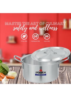 SONEX Sonex Aluminium Cooking Pot 41 cm 29 Ltr – Versatile Stock Pot for Large Meals, Guests, Commercial & Home Use, Heavy Duty Cookware with Stainless Steel Handle, Easy Cleanup, Durable Metal Finish,  - Image 3