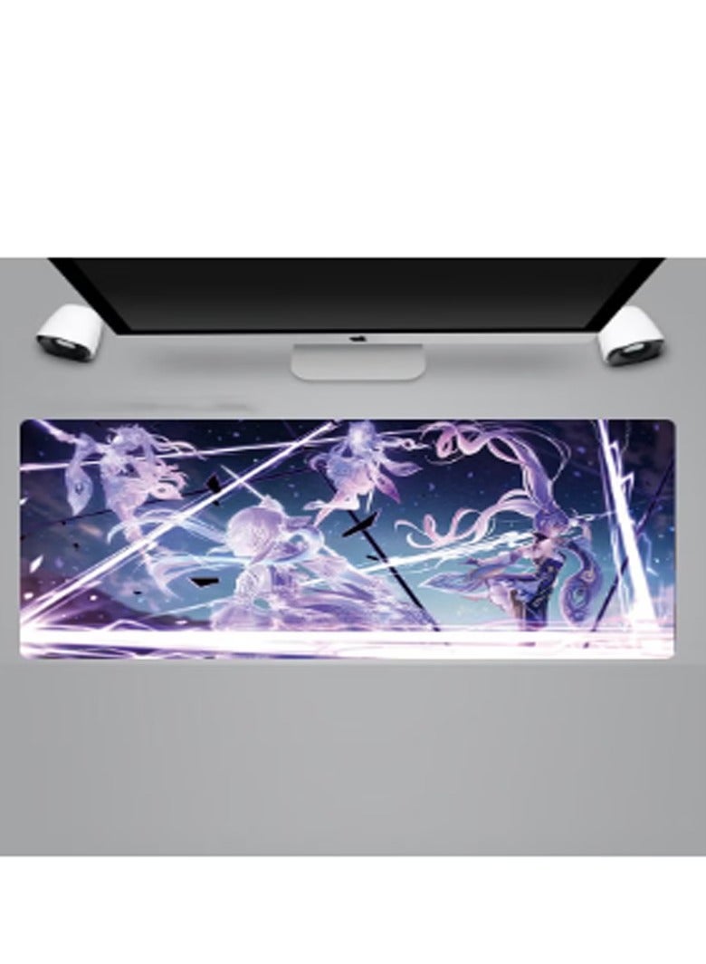Y&D Genshin Anime Gaming Mouse Pad Extended Large Mat Desk Pad Stitched Edges Mousepad Long Mouse Pad And Non-Slip Rubber Base Mice Pad 900X400X4mm  - Image 1