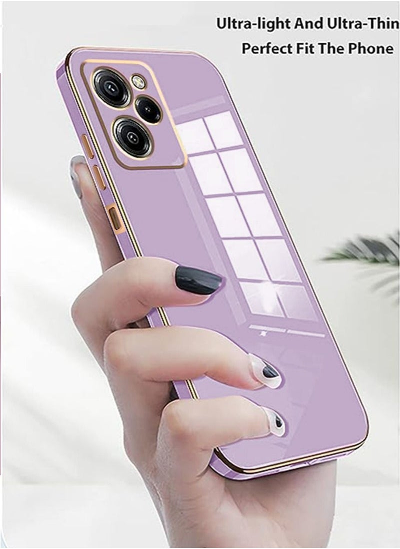 Generic - Compatible with Xiaomi Poco X5 Pro Case Silicone with Camera Protection, Poco X5 Pro Phone Case Shockproof for Women Men Anti-Scratch Ultra Thin Plating Electroplate Soft Case - Image 1