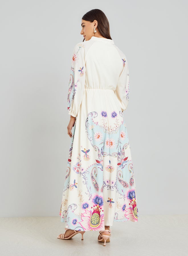 ستايلي فستان طويل قميص بطبعة زهور - Image 5