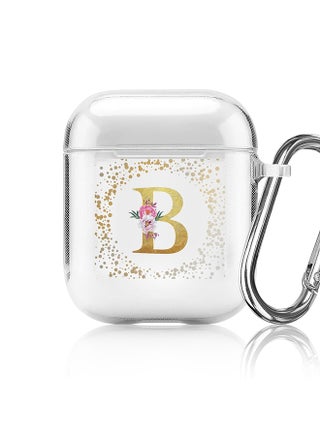 Classic Clear printed Case for Apple Airpods 2 / 1 Soft TPU Gel Thin Transparent Flexible Cover - Custom Monogram Initial Letter Floral Pattern Alphabet - B (Clear ) - pzsku/Z4E88ECD32E3BDACDC891Z/45/_/1697116170/a77f7f38-112a-4ca6-9d1d-daf6dada79e8