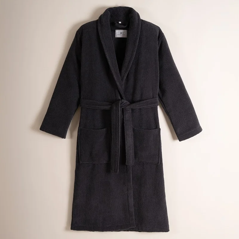 بينيلوبي 100% Cotton Bathrobe L Anthracite - Noa Series
