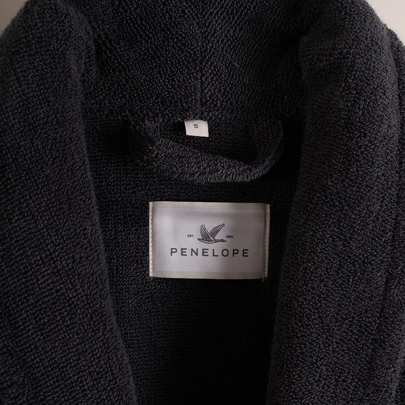 بينيلوبي 100% Cotton Bathrobe L Anthracite - Noa Series
