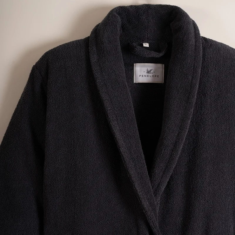 بينيلوبي 100% Cotton Bathrobe L Anthracite - Noa Series