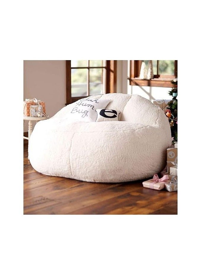 AMF Furniture Decorem Lazy Sofa Big Lamb Velvet Bean Bag Sofa Set Lazy Sofa Bed Unfilled Children's Adult Balcony Corner Stool Fluffy Cushion (Color : 80x100cm single) - Image 3