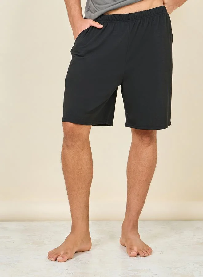 Styli Weekend Print Round Neck T-Shirt and Short Set