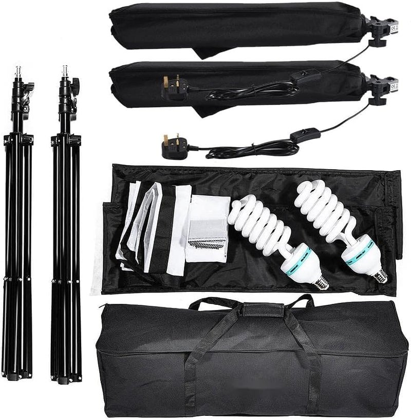 NEELABIL Public demand affordable quality Photography Studio light, Softbox Photography Lighting Kit Photo Video Equipment，20" x 28"/ 50 x 70 cm Continuous Lighting Equipment，UK Plug 220V Global trendy simple build - Image 4