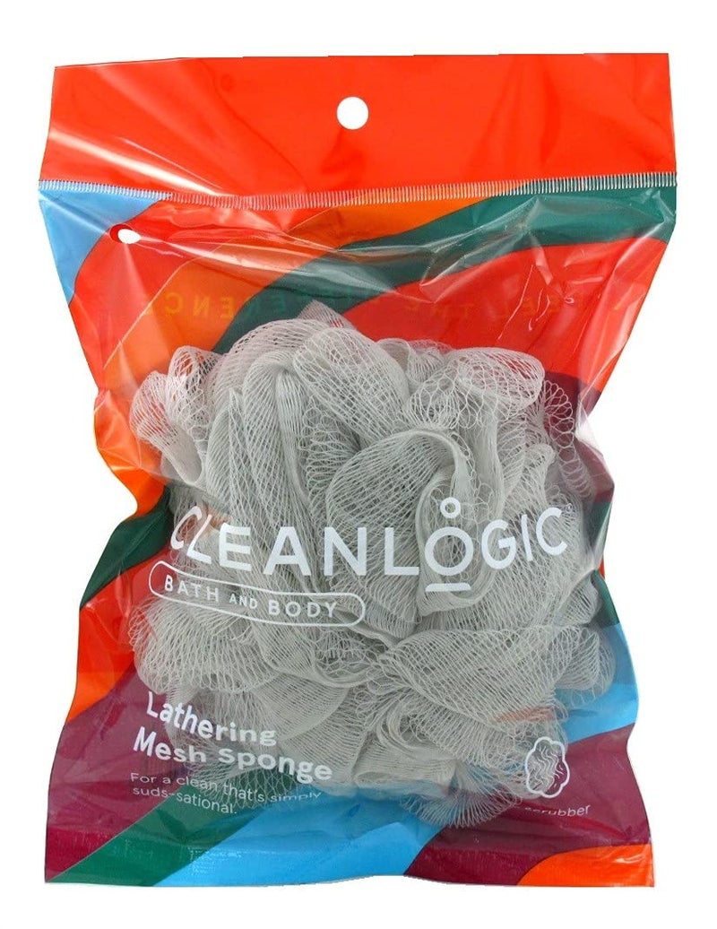 Cleanlogic Mesh Bath Sponge 50g Assorted Colors Pack of 6