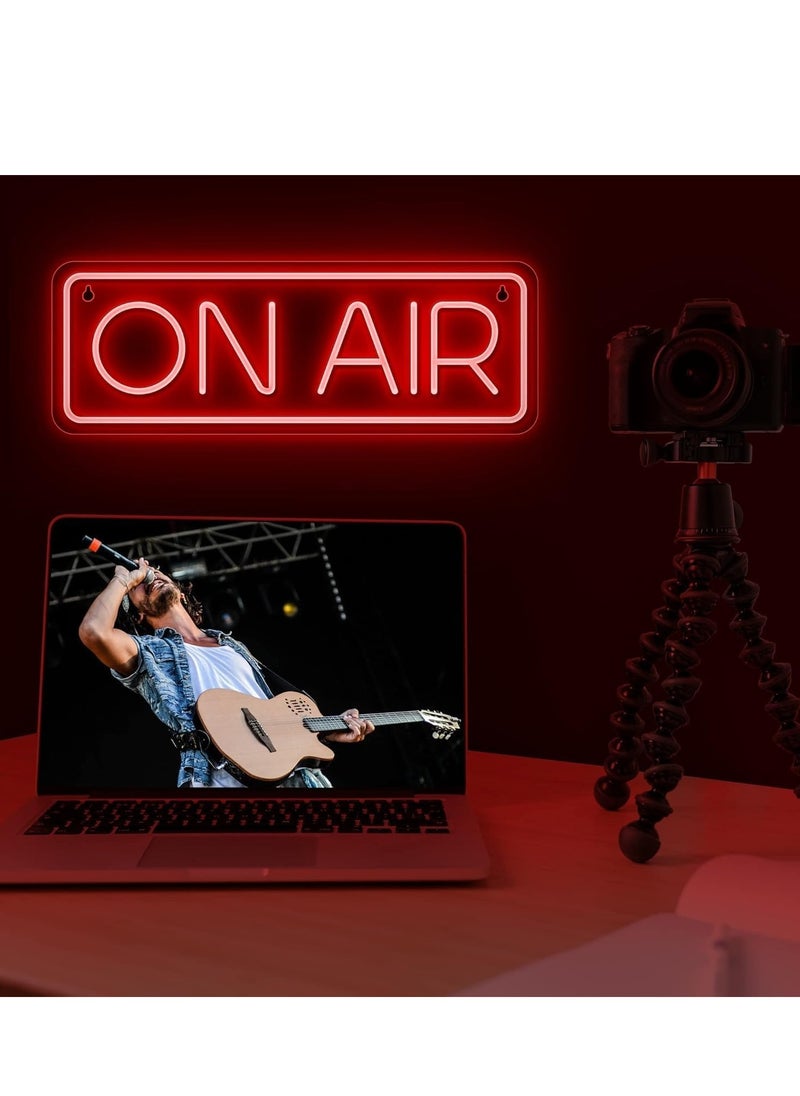 Rose - On Air Neon Sign for Twitch, Tiktok, YouTube Streamers/Gamers - Live Streaming/Recording Light Sign – Cool Led Signs for Studio, Wall, Bedroom, Game Room Decor (Red) - Image 1