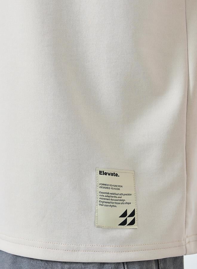 ستايلي تيشيرت جيرسي واسع بطبعة صغيرة - Image 3