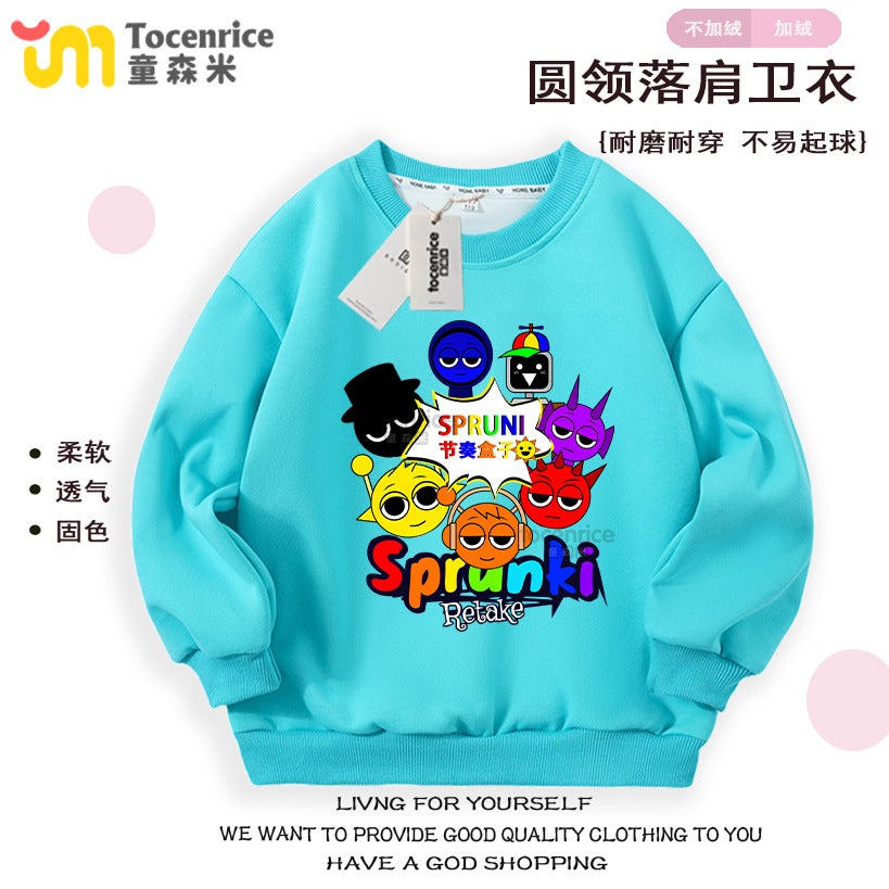 Sprunki Jacket Generic Sprunki Rhythm Box Music Game Children'S Clothing Cotton Fleece ...