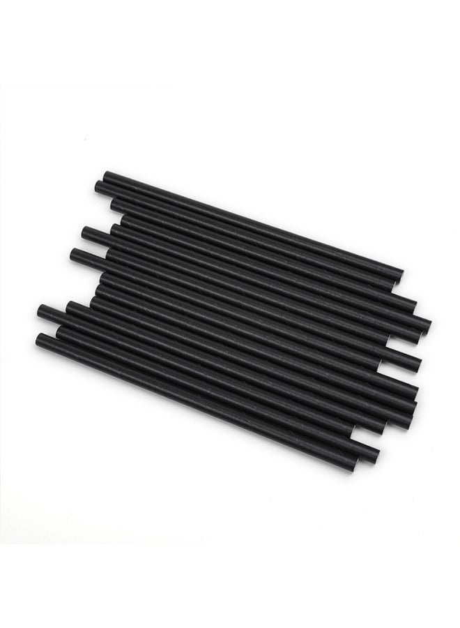 Paper Straw Short Tube Disposable Paper Straw Coffee 38-980mm Milk Tea Food Grade Paper Straw Manufacturer Amazo-Color:Black-Specifications:7.5*84mm  - Image 1
